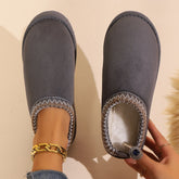 Women's Indoor Warm Plush Non-slip Thick-soled Cotton Slippers